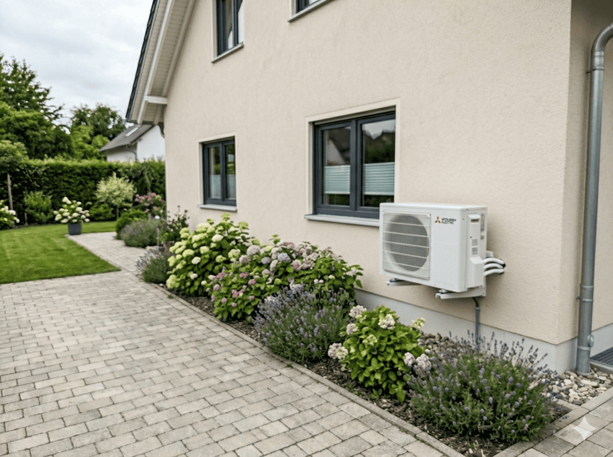 Multisplit-Klimaanlage mit mehreren Innengeräten in einem Wohnraum für energieeffiziente Klimatisierung mehrerer Räume