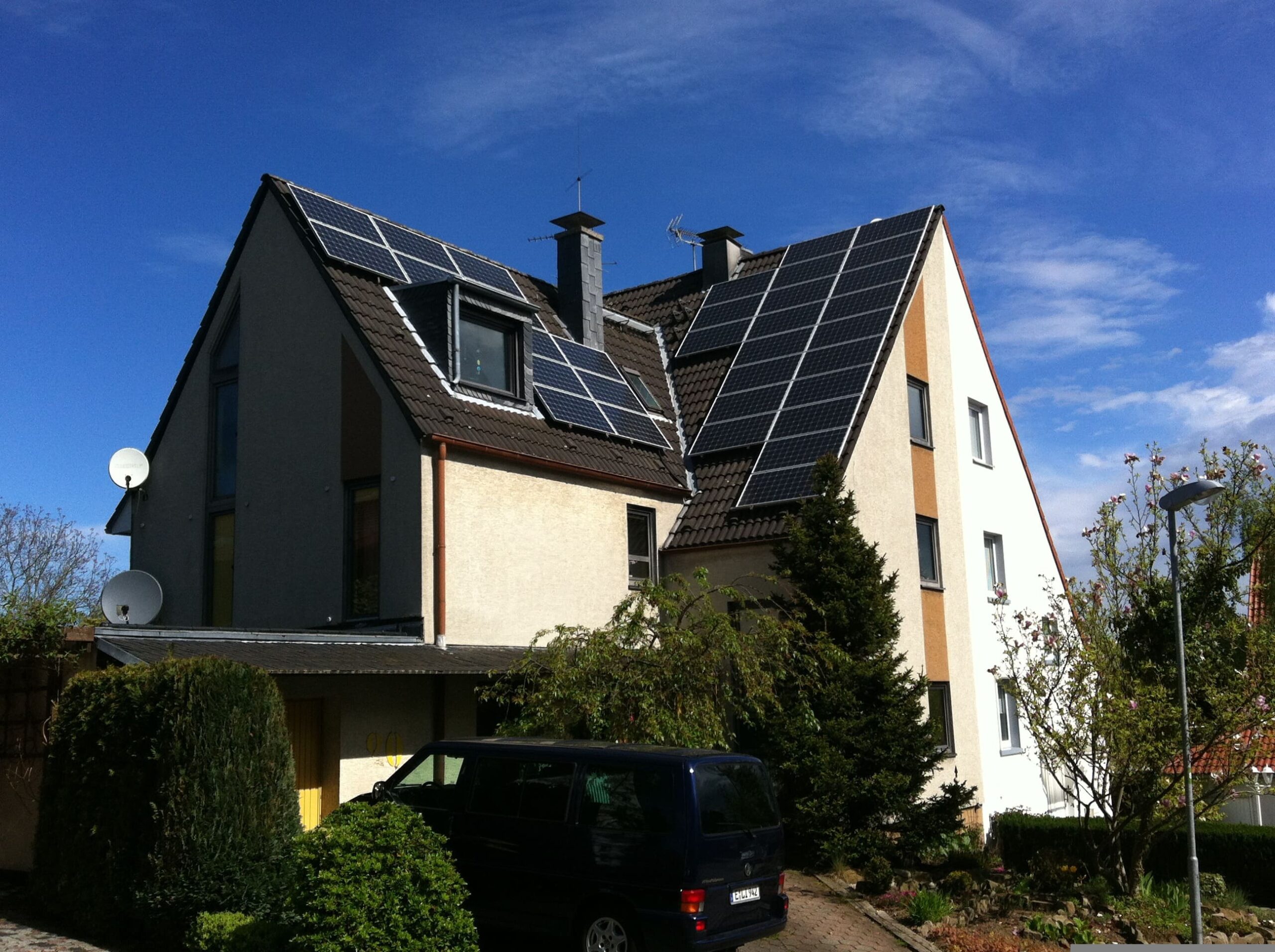 Photovoltaikanlage auf einem Hausdach in Nordrhein-Westfalen