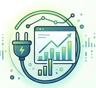 Dashboard zur Anzeige von Energieverbrauch und Energieerzeugung im Kundenportal